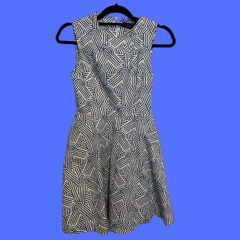 Kate Spade Saturday Geometric Lines Fit and Flare Dress | Size: 0